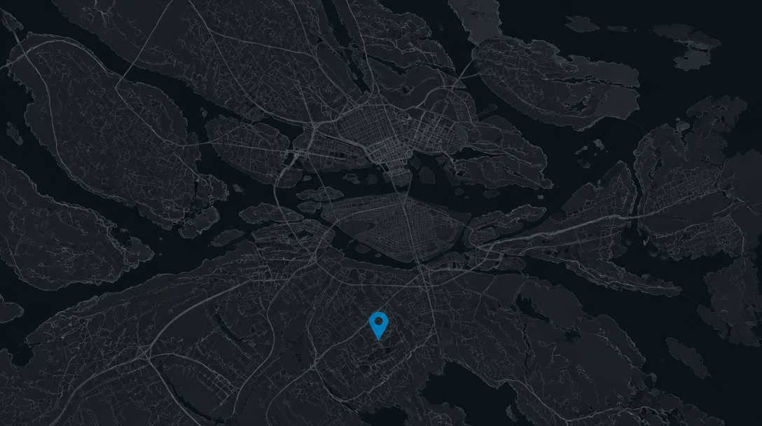 Karta över Stockholm med B3 Personal markerat